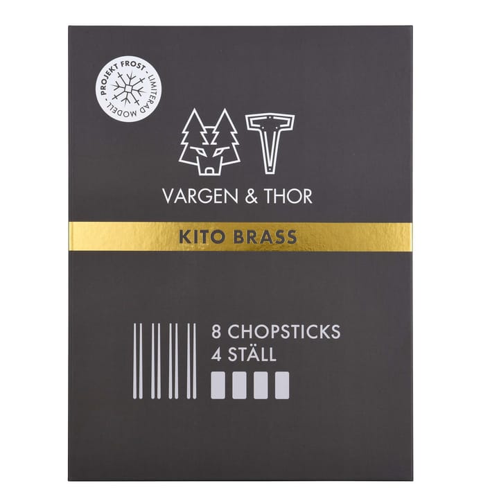 Kito Chopsticks ätpinnar 4-pack, Mässing Vargen & Thor