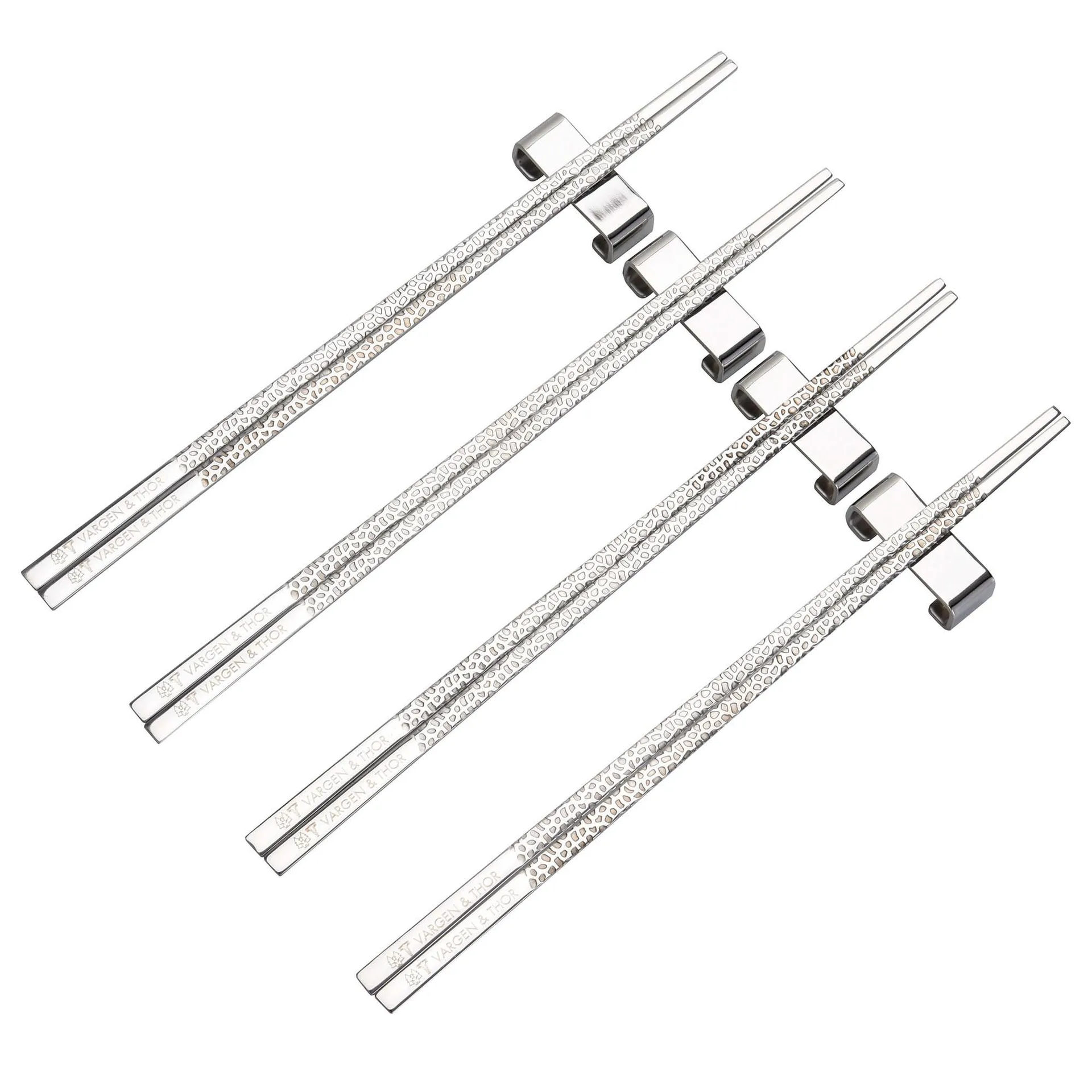 Kito Chopsticks ätpinnar 4-pack, Silver Vargen & Thor
