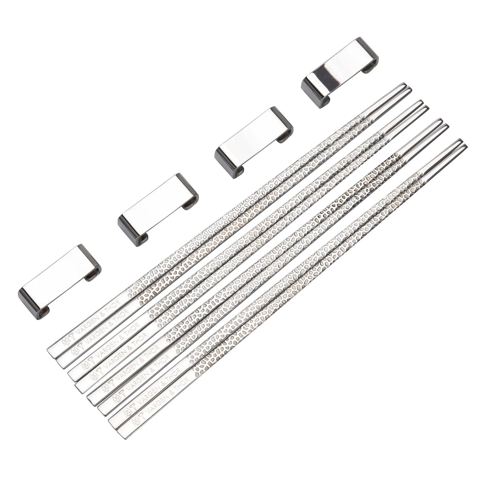 Kito Chopsticks ätpinnar 4-pack, Silver Vargen & Thor