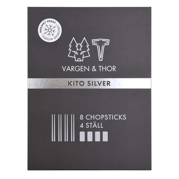 Kito Chopsticks ätpinnar 4-pack, Silver Vargen & Thor