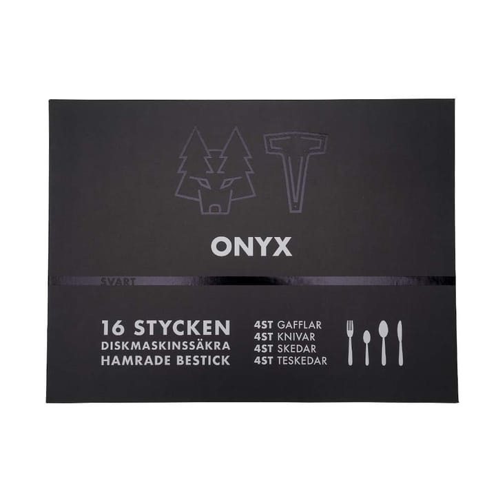 Vargen & Thor bestickset 16 delar, Onyx, svart Vargen & Thor