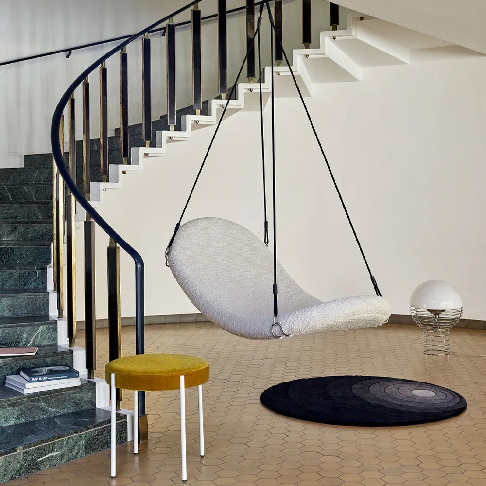 Luna matta rund, dark sand, 120 cm Verpan