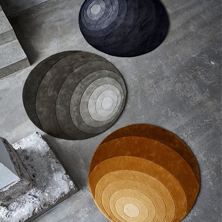 Luna matta rund, dark sand, 120 cm Verpan