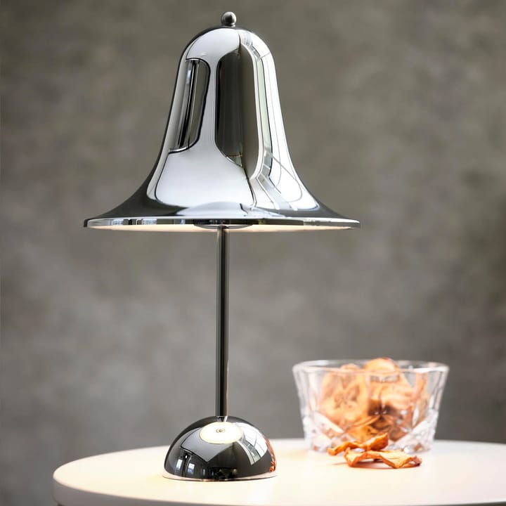 Pantop portable bordslampa 30 cm, Shiny chrome Verpan