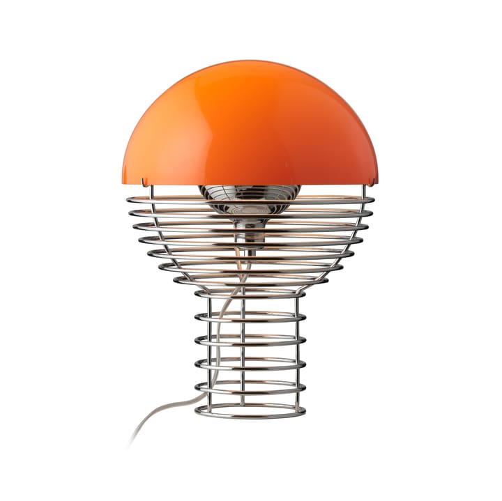Wire bordslampa Ø30 cm, Chrome-orange Verpan