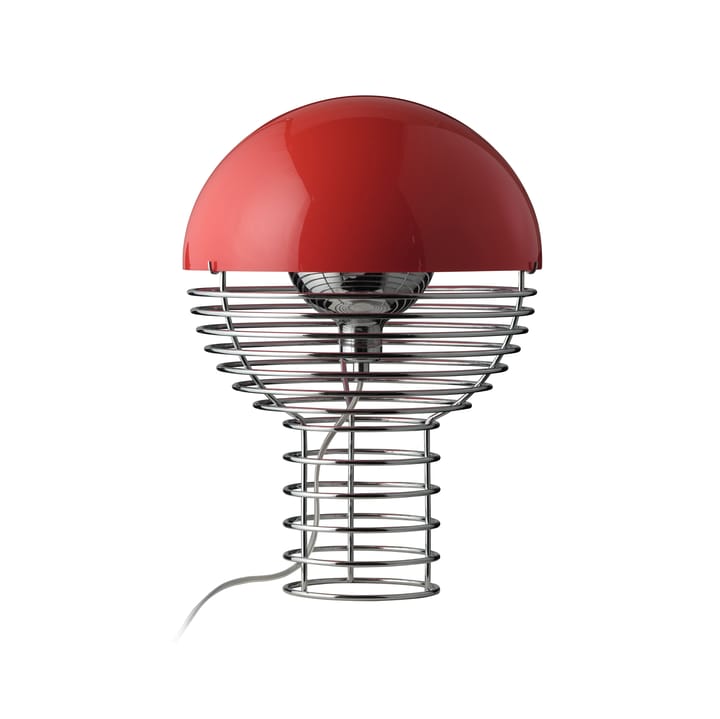 Wire bordslampa Ø30 cm, Chrome-red Verpan