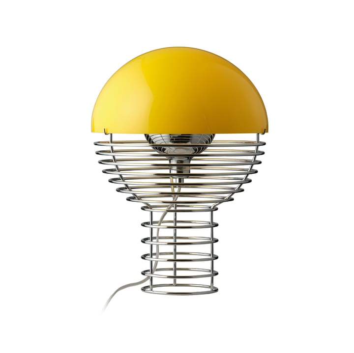 Wire bordslampa Ø30 cm, Chrome-yellow Verpan