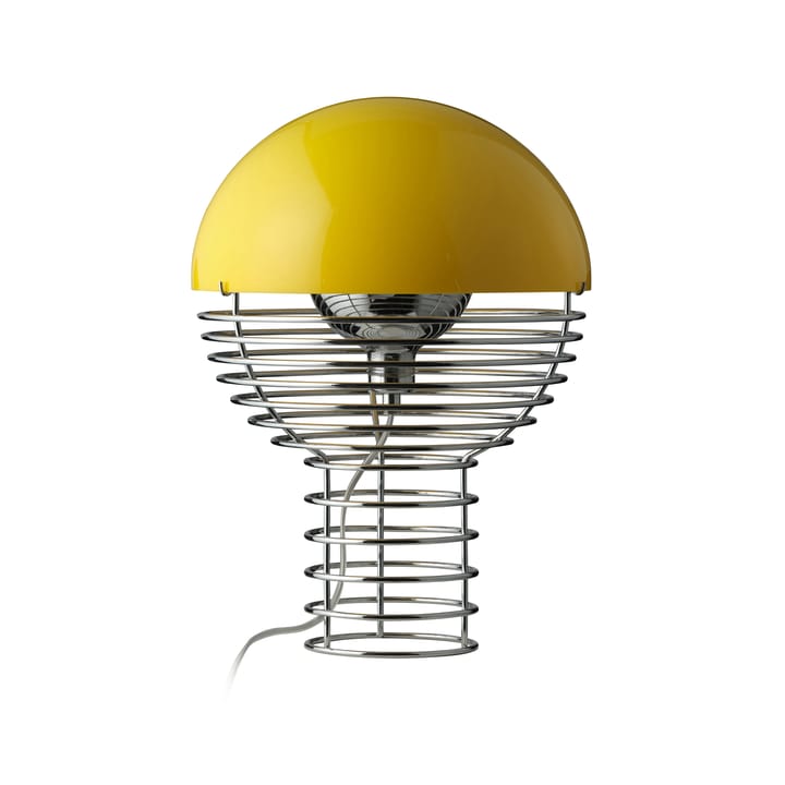 Wire bordslampa Ø30 cm, Chrome-yellow Verpan