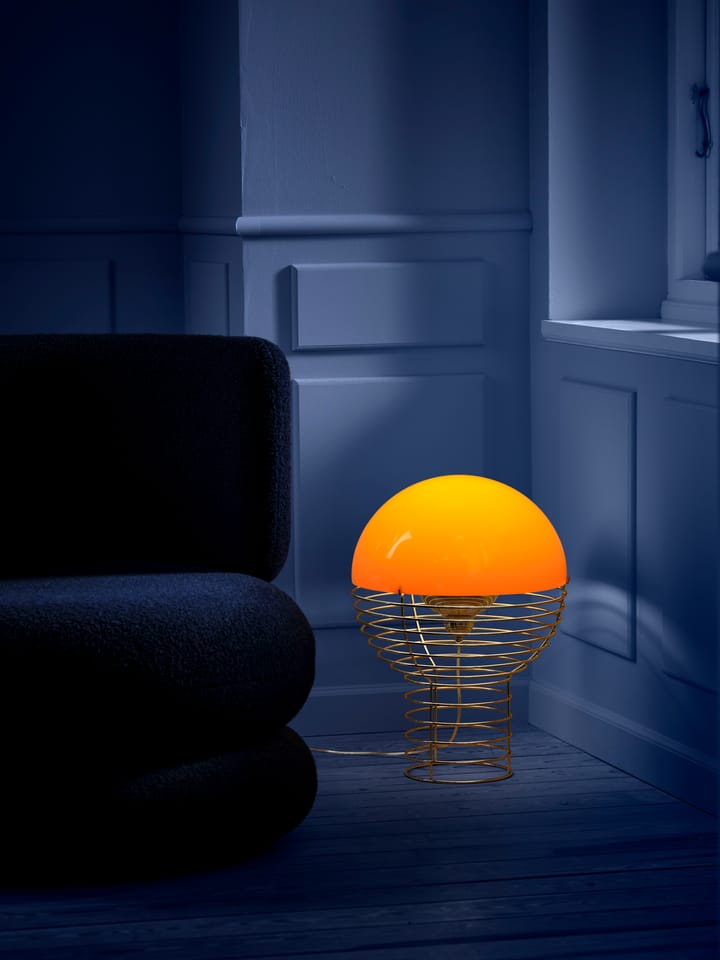 Wire bordslampa Ø40 cm, Chrome-orange Verpan