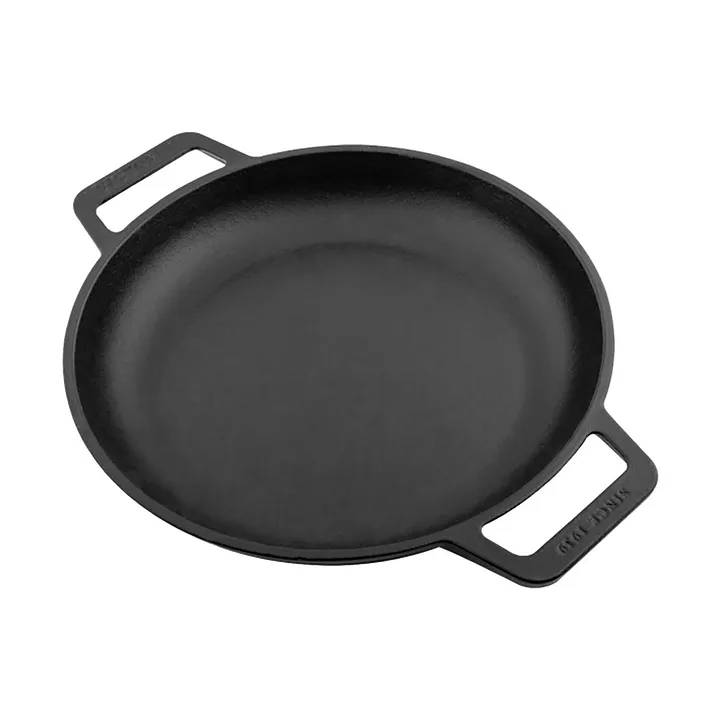 Stekpanna gjutjärn platt två handtag enameled - Ø25 cm - Victoria