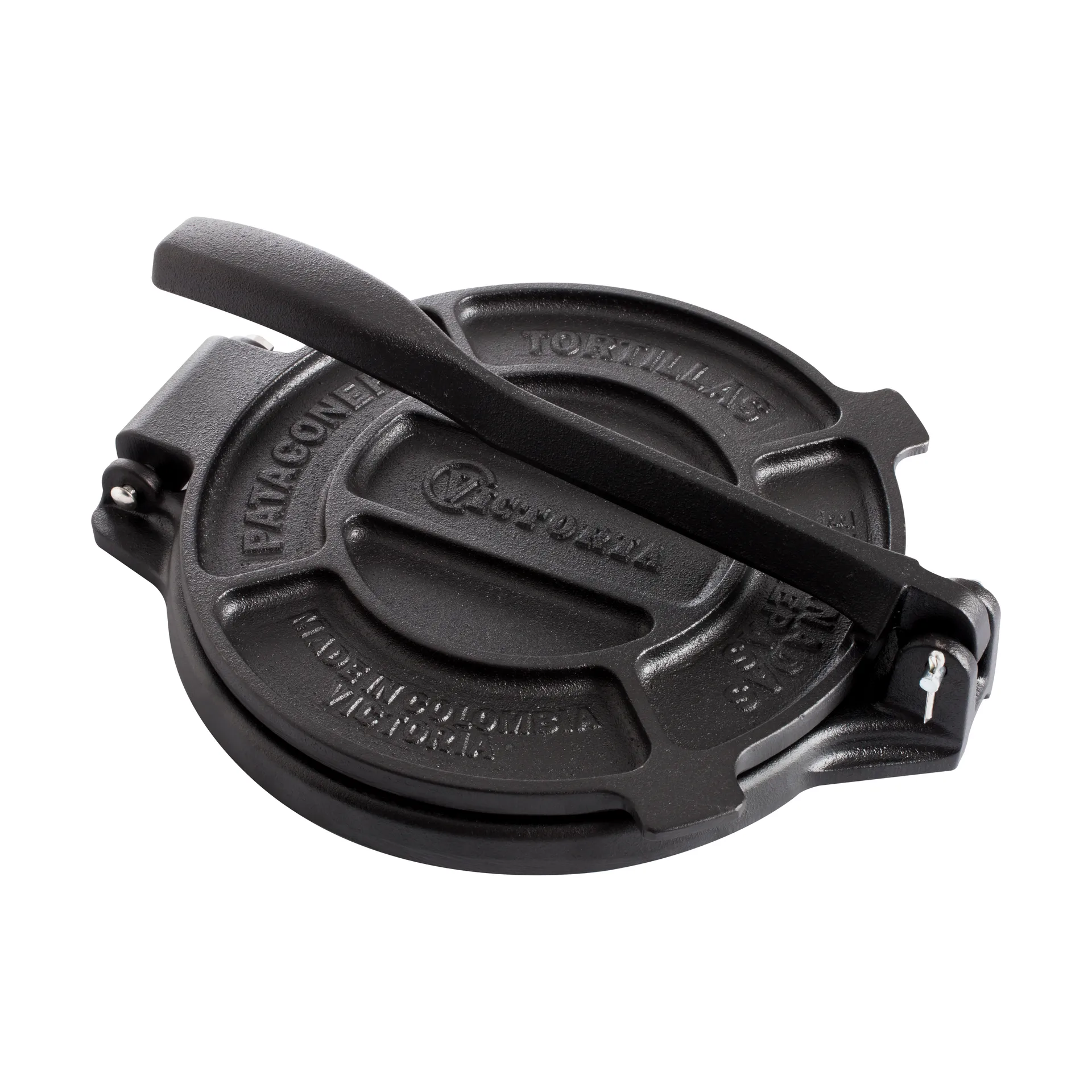 Tortillapress gjutjärn 20 cm, Svart Victoria