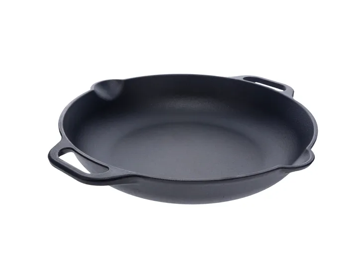 Victoria gjutjärnspanna två handtag pre seasoned - Ø33 cm - Victoria