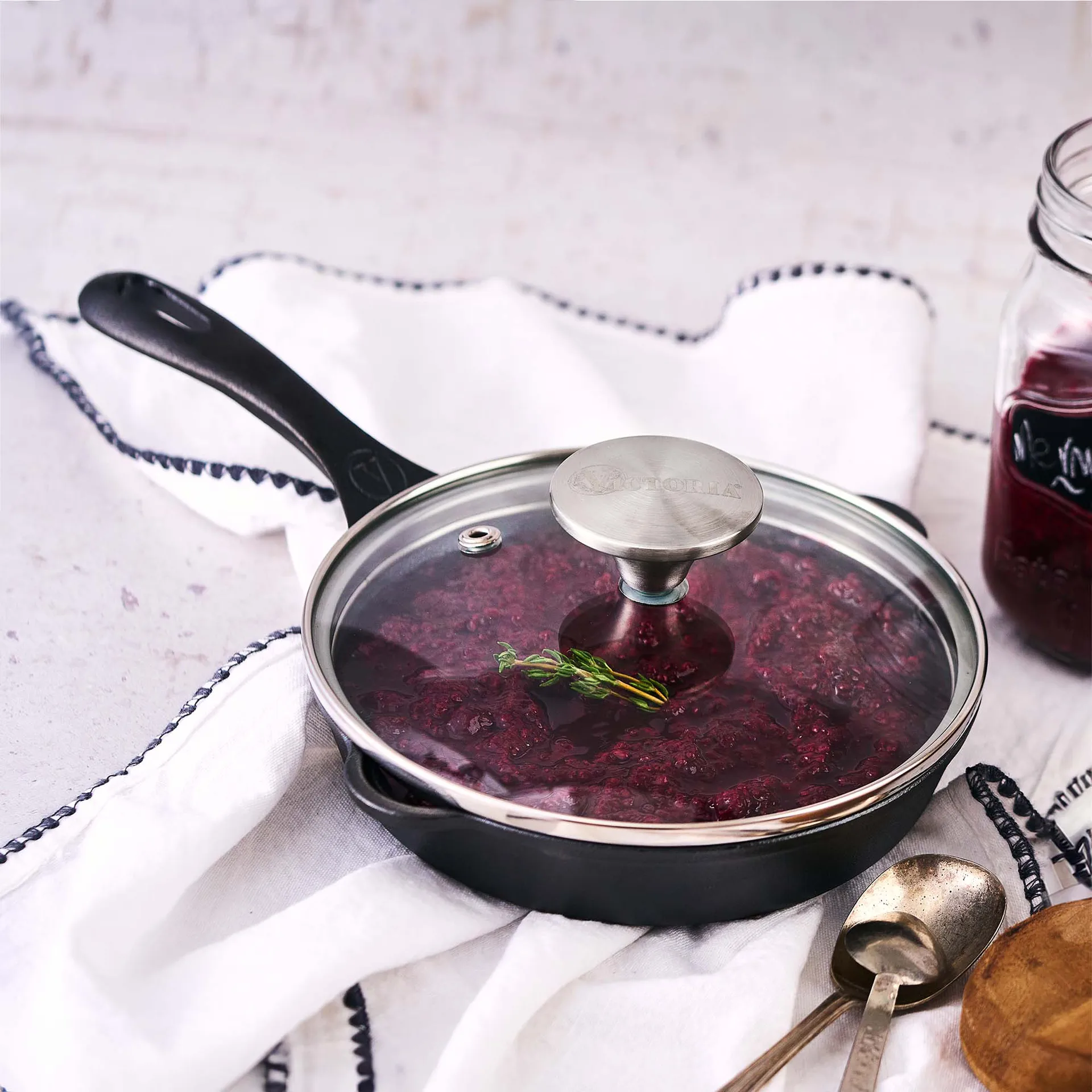 Victoria glaslock Ø16,5 cm, Silver Victoria