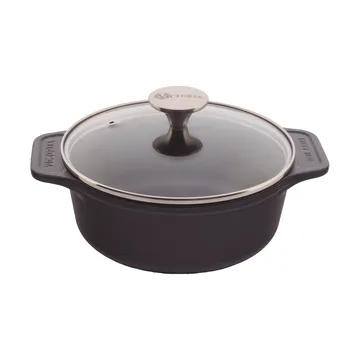 Victoria gryta gjutjärn glaslock enameled - 1,9 L - Victoria
