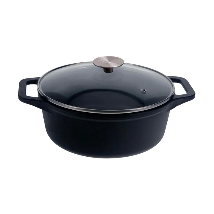 Victoria gryta gjutjärn glaslock enameled - 3,8 L - Victoria