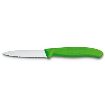 Läs mer om Victorinox Swiss Classic grönsaks-/skalkniv tandad 8 cm Grön