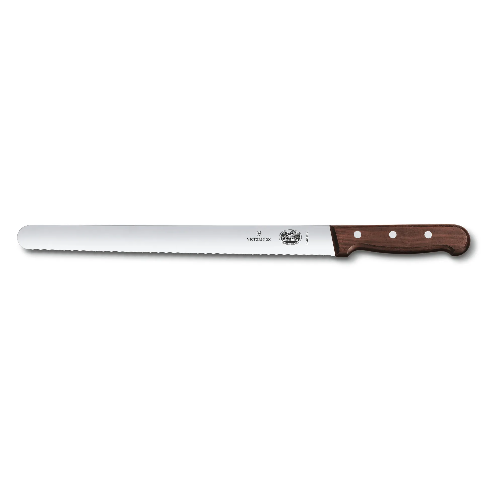 Victorinox skinkkniv vågtandad 30 cm, Furu Victorinox