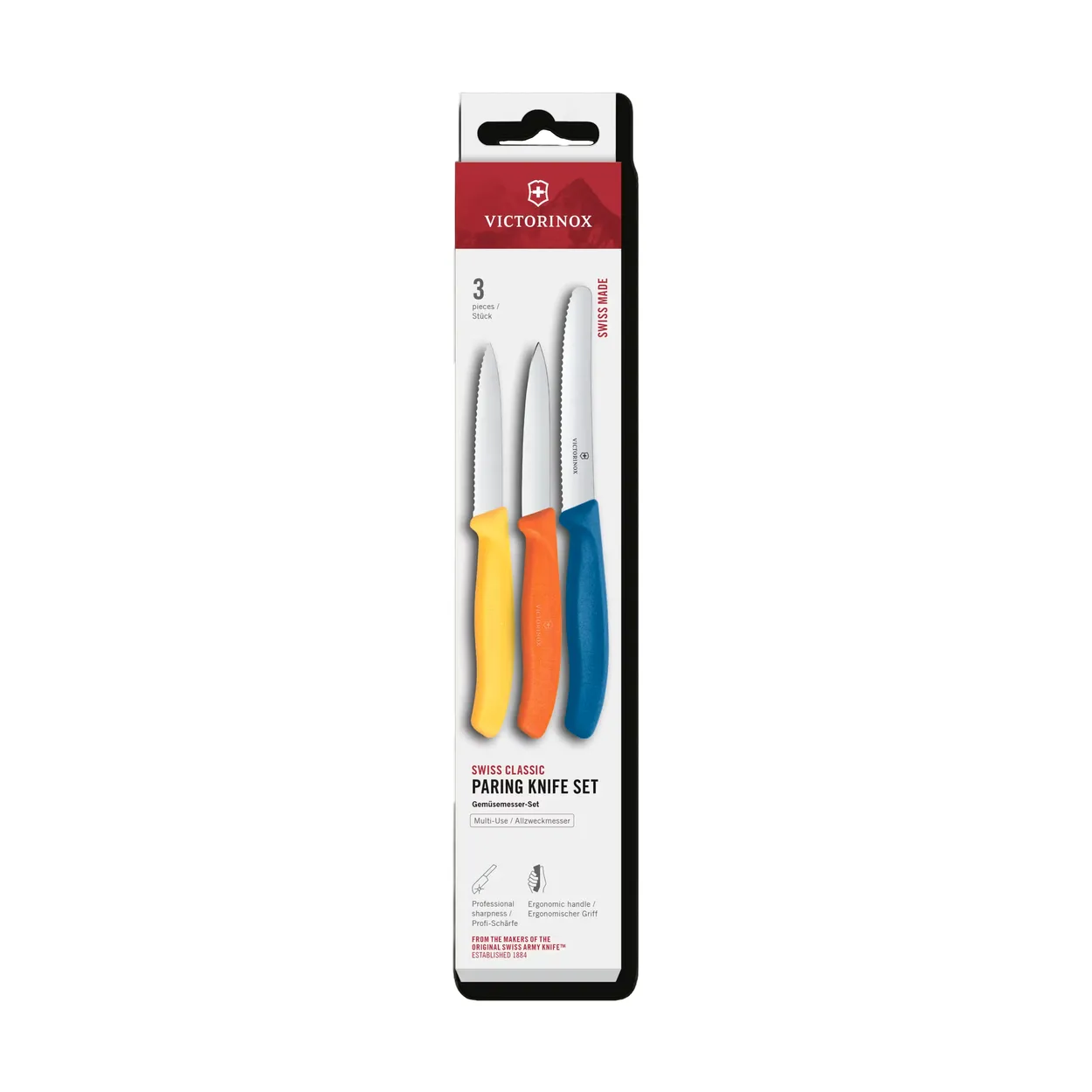 Victorinox Victorinox Swiss Classic skalknivsset 3-delar Gul-orange-bl&aring;
