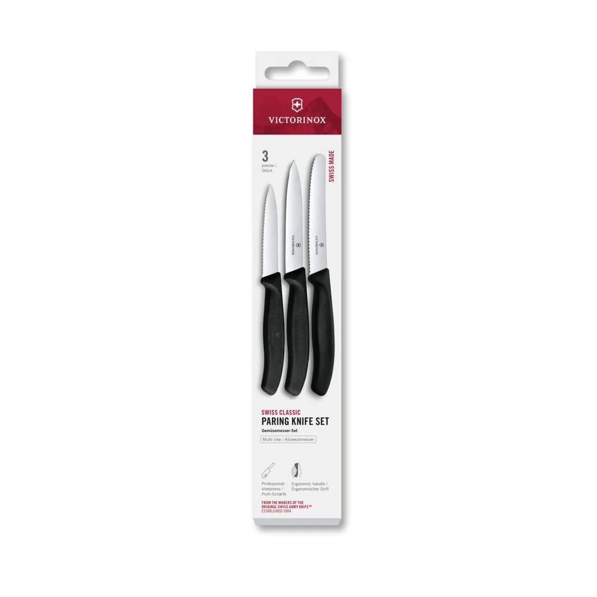 Victorinox Victorinox Swiss Classic skalknivsset 3-delar Svart