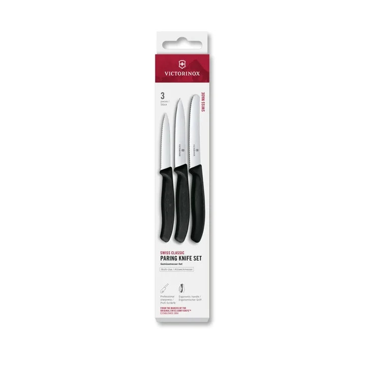Victorinox Swiss Classic skalknivsset 3-delar - Svart - Victorinox