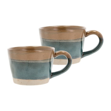Villa Collection Evig mugg med öra 30 cl 2-pack Blå-brun