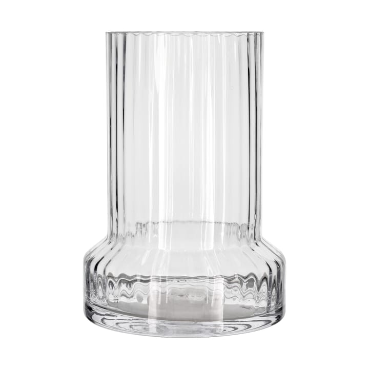 Hvils glasvas räfflad Ø21 cm - Clear - Villa Collection