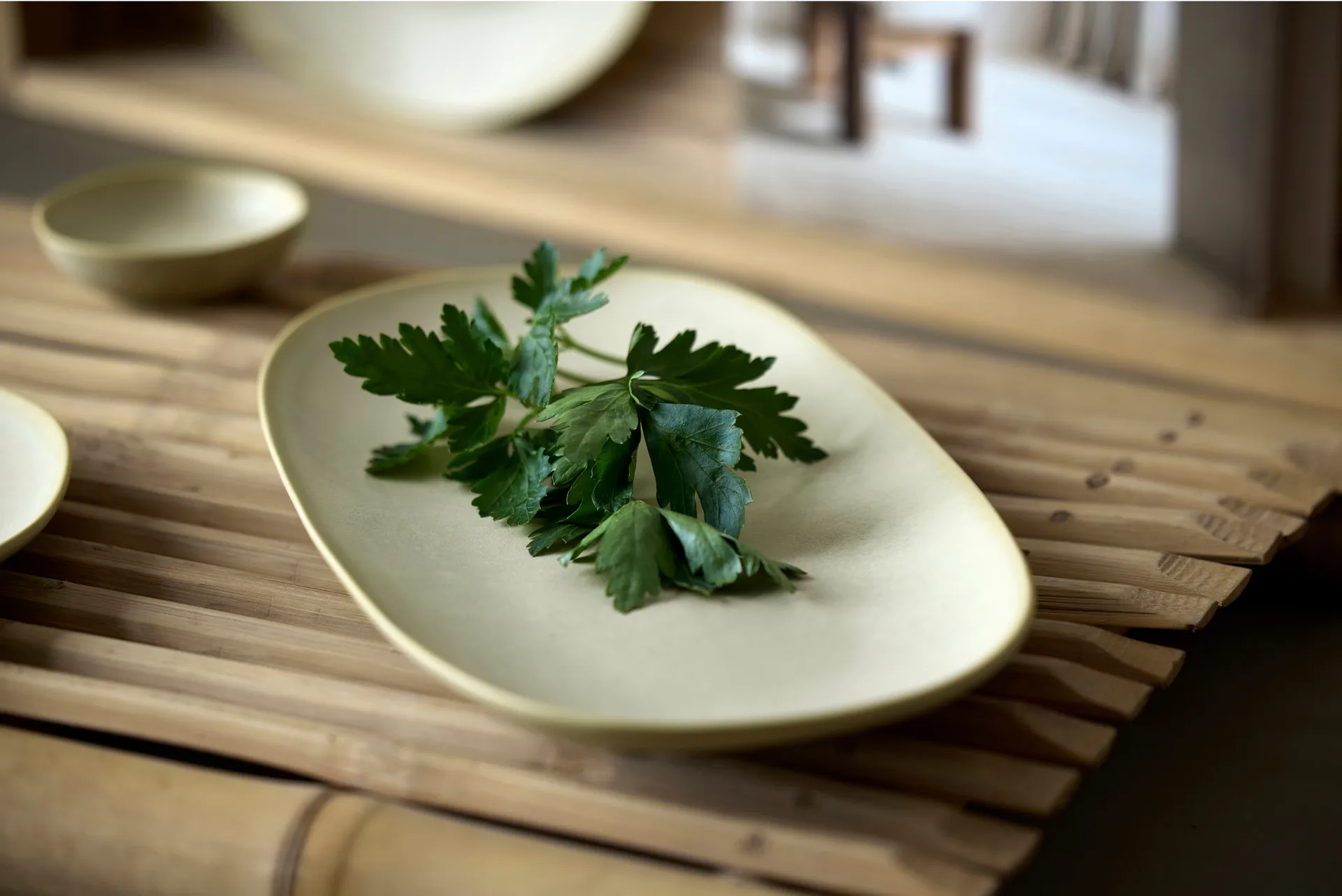 Shoku serveringsfat 18x34 cm, Beige Villa Collection