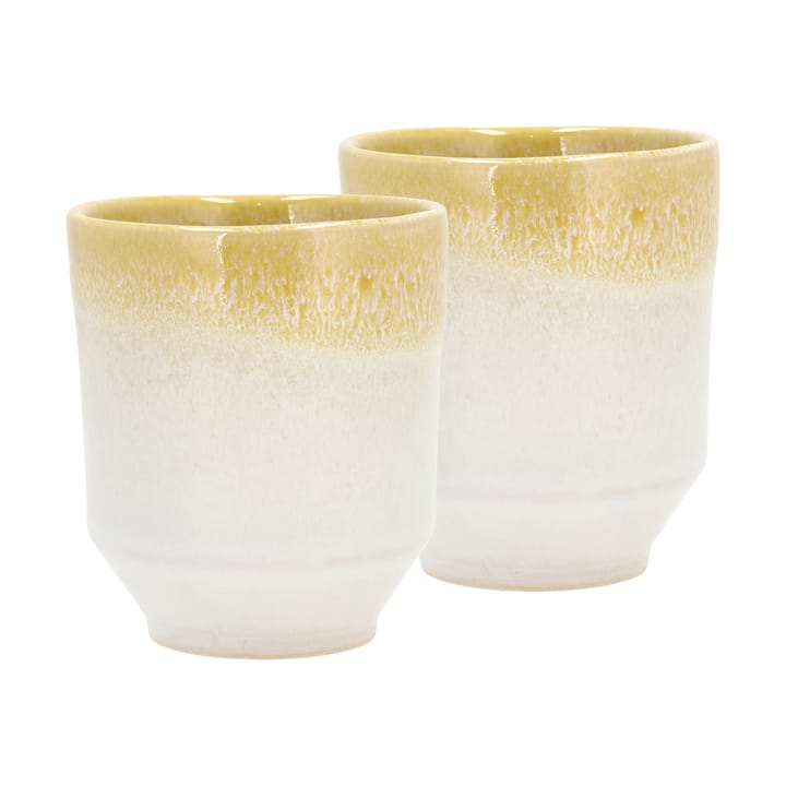 Styles mugg 18 cl 2-pack, Yellow-cream white Villa Collection