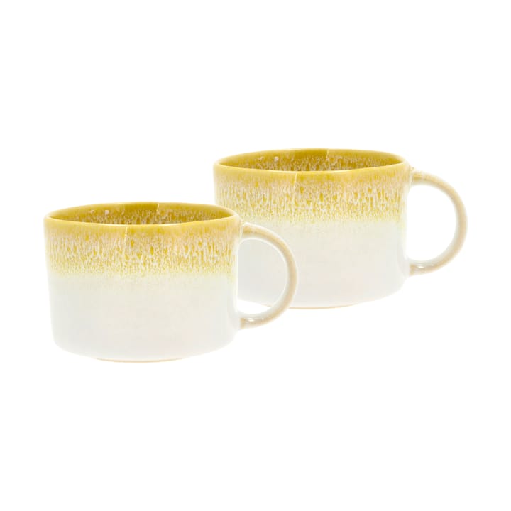 Styles mugg med öra 16 cl 2-pack, Yellow-cream white Villa Collection