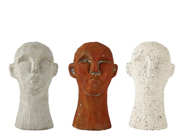 Villa Collection Talvik Figur Huvudsset 3-pack Cement