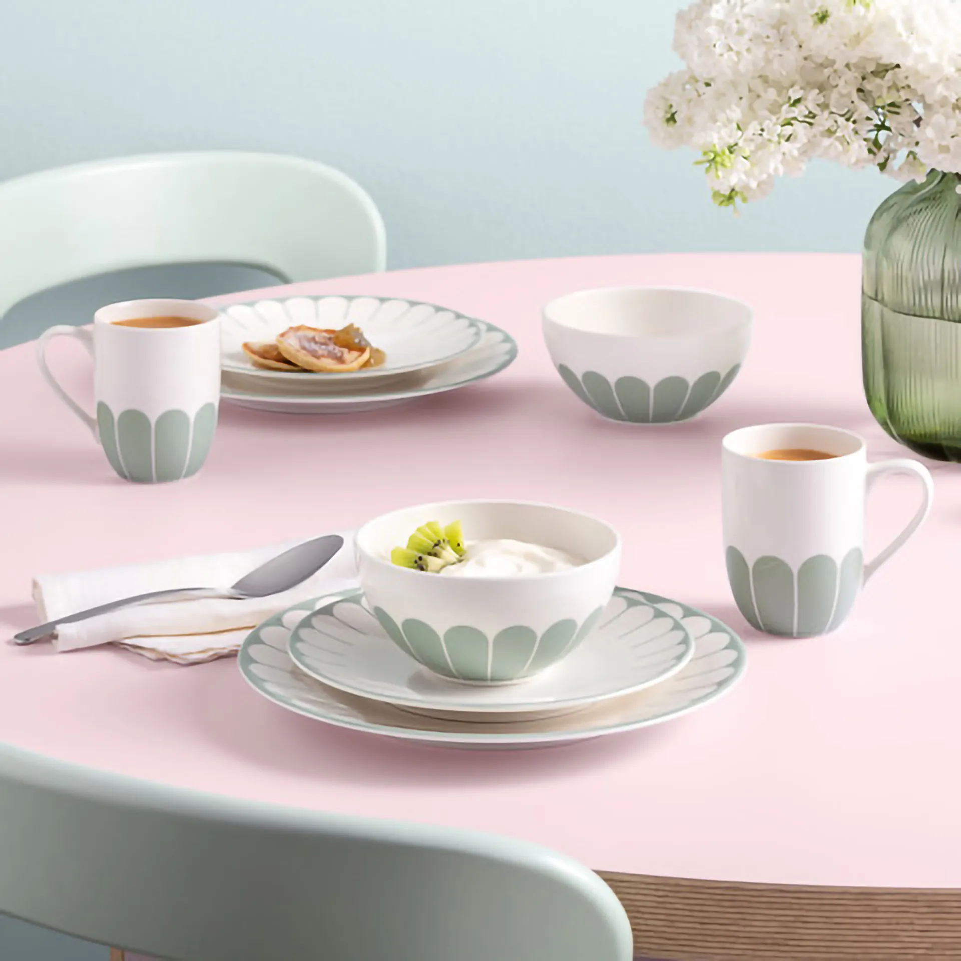 Fleur tallrik Ø21 cm, White-green Villeroy & Boch