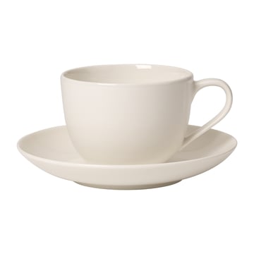 Läs mer om Villeroy & Boch For Me Coffee kopp med fat Vit