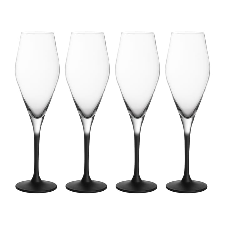 Manufacture Rock champagneglas 26 cl 4-pack, Klar-svart Villeroy & Boch