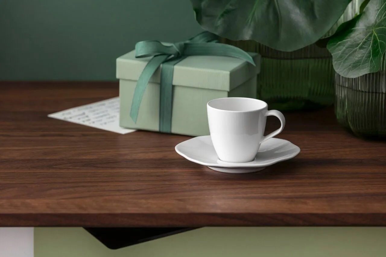 Pura espressokopp med fat, Vit, 2 delar Villeroy & Boch