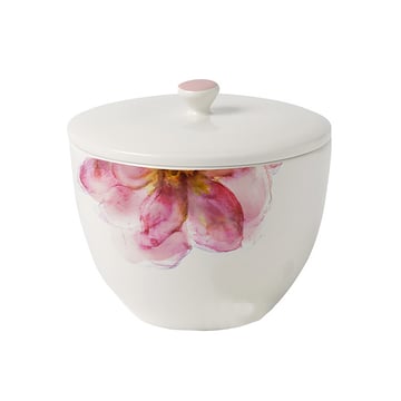 Läs mer om Villeroy & Boch Rose Garden teburk med lock Ø13,5 cm Vit