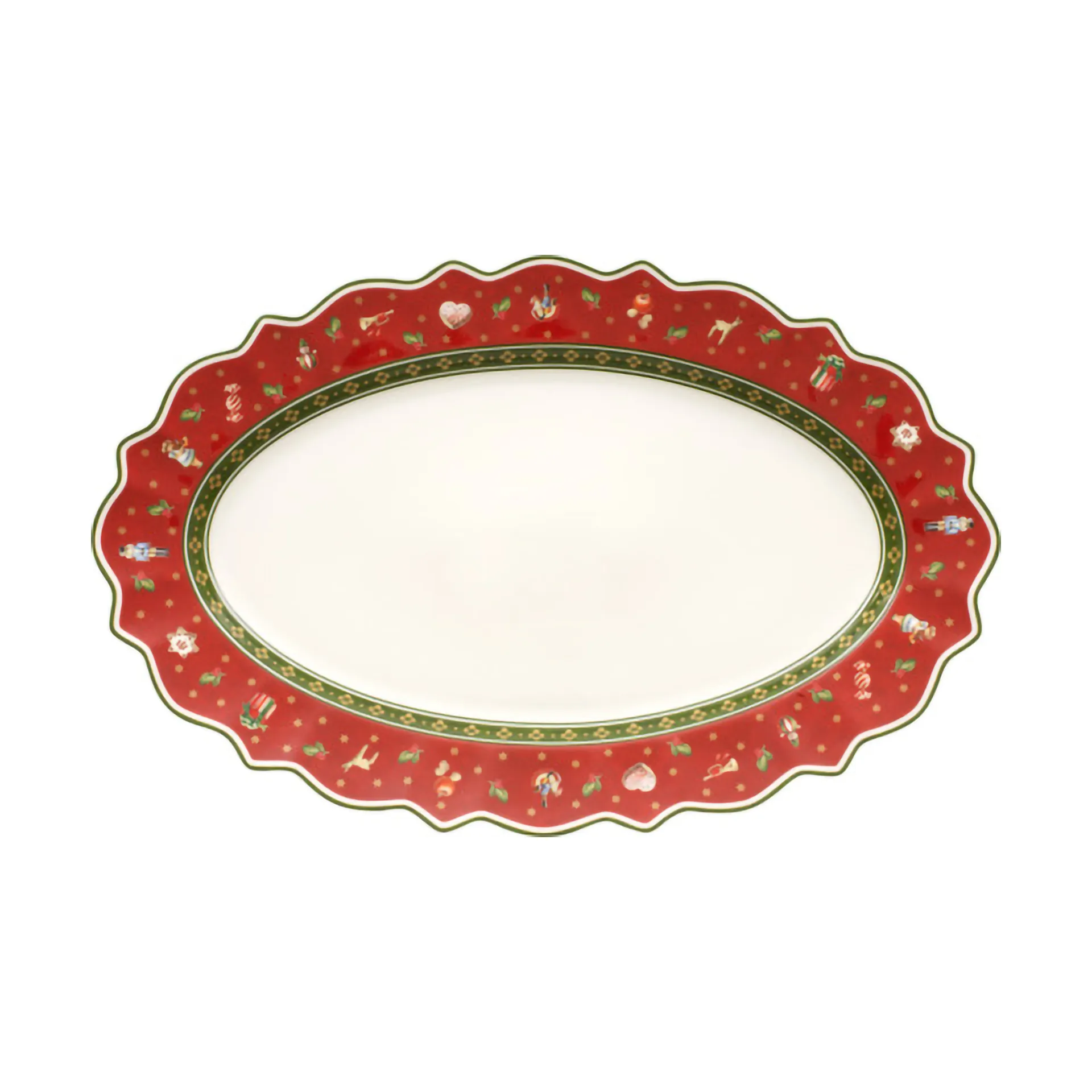 Toy´s Delight serveringsfat oval 31x50 cm, Vit-röd Villeroy & Boch