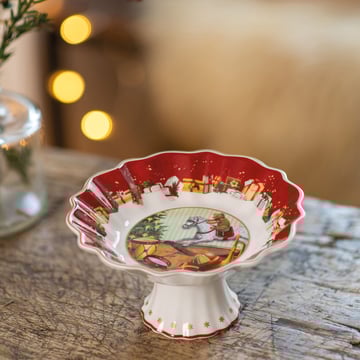 Läs mer om Villeroy & Boch Toys Fantasy skål på fot 14,7 cm Vit-röd