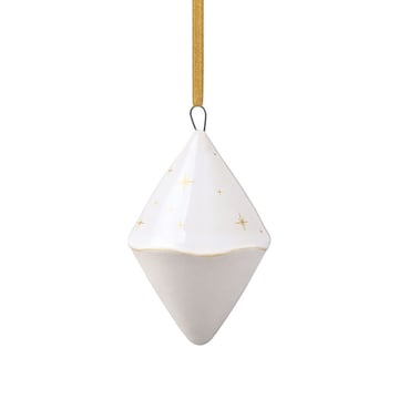 Läs mer om Villeroy & Boch Winter Glow julgranshänge double cone Vit-beige