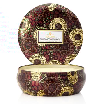 Läs mer om Voluspa 3-wick in a tin ljus 40 timmar Goji & Tarocco Orange