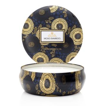 Läs mer om Voluspa 3-wick in a tin ljus 40 timmar Moso Bamboo