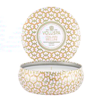 Voluspa Maison Blanc 3-wick Tin doftljus 40 timmar Italian Bellini
