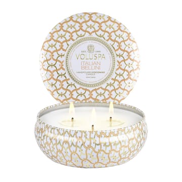 Maison Blanc 3-wick Tin doftljus 40 timmar - Italian Bellini - Voluspa