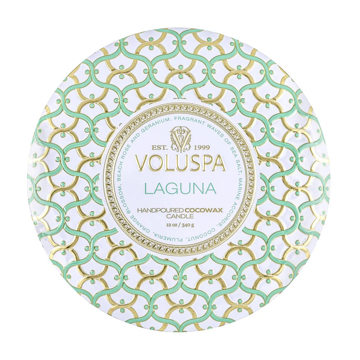 Maison Blanc 3-wick Tin doftljus 40 timmar, Laguna Voluspa