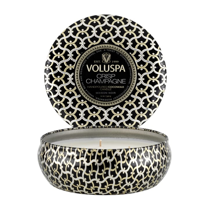 Maison Noir 3-wick Tin doftljus 40 timmar - Crisp Champagne - Voluspa