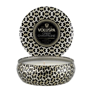 Voluspa Maison Noir 3-wick Tin doftljus 40 timmar Crisp Champagne