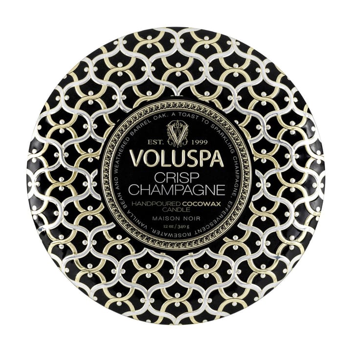 Maison Noir 3-wick Tin doftljus 40 timmar, Crisp Champagne Voluspa