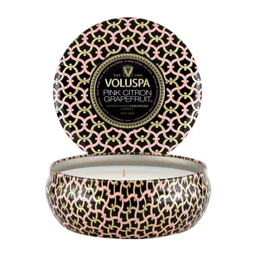 Voluspa Maison Noir 3-wick Tin doftljus 40 timmar Pink Citron Grapefruit