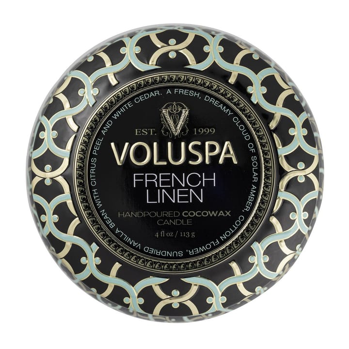 Maison Noir Mini Tin doftljus 25 timmar, French Linen Voluspa