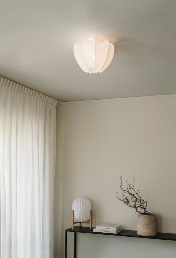 Anna plafond mini Ø30 cm, White cotton Watt & Veke