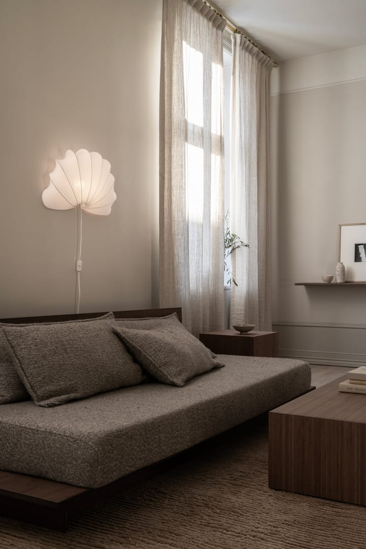 Anna vägglampa L 54 cm, White cotton Watt & Veke